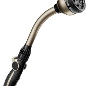 Heavy Duty Watering Wand – 10 Spray Patterns, 15" Metal Hose Nozzle Sprayer