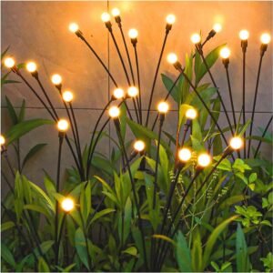 Upgraded Solar Swaying Lights – Wind-Activated, Firefly Effect, 4-Pack for Yard