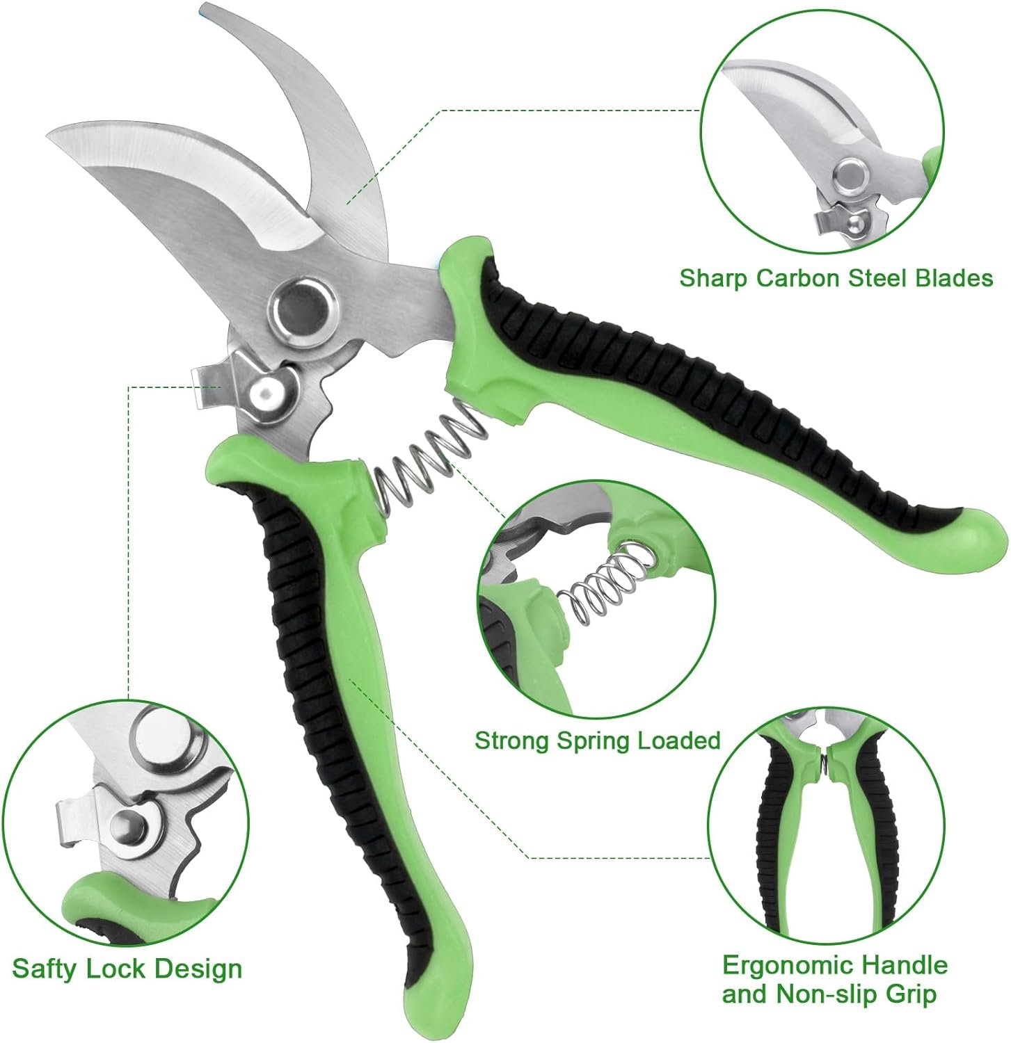 8-Piece Garden Tools Set with Storage Bag and Ergonomic Handles - Image 4