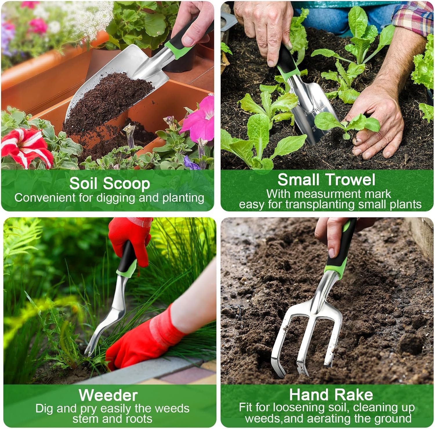 8-Piece Garden Tools Set with Storage Bag and Ergonomic Handles - Image 5